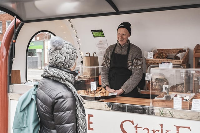 Stark Farm Bakery is the perfect stop for a hearty snack. The trailer has wood-fired focaccia, fougasse and buns, including the chance to take home a rye loaf.