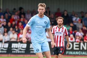 On-loan Burton Albion defender Jasper Moon made his Harrogate Town debut during Saturday's 1-0 loss at Cheltenham. Pictures: Matt Kirkham