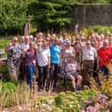 Volunteers enjoying a thank you party at Ripon Walled Garden.