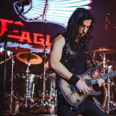 Ready to rock Harrogate - Jommy Puledda of US band Spread Eagle who will play The Den in October. (Picture contributed)