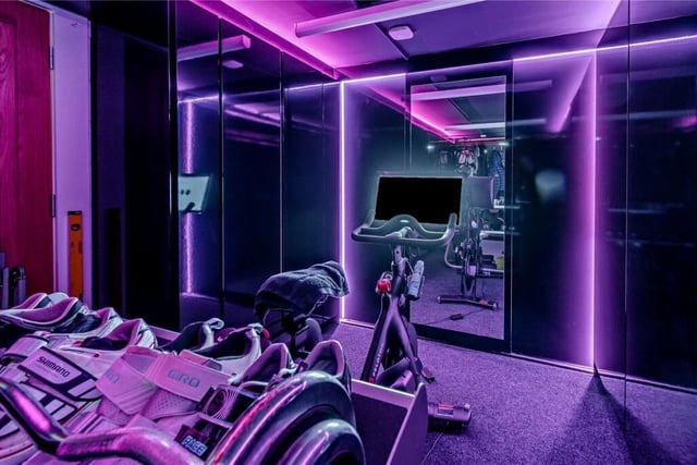 The gym and spinning studio.