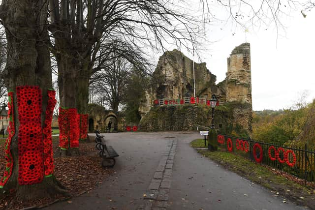 A crew from ITV National Weather arrived in the town to shoot the weather bulletin at Knaresborough Castle for ITN News. (Picture Gerard Binks)