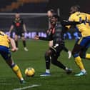 Abraham Odoh scored Harrogate Town's second goal on a night to forget for the Sulphurites at Mansfield Town. Picture: Harrogate Town AFC