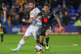 Harrogate Town captain Josh Falkingham in action during last Friday's League Two draw at Tranmere Rovers. Pictures: Matt Kirkham