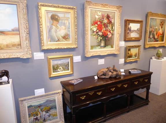 From Ludlow, Rowles Fine Art offer paintings and sculpture