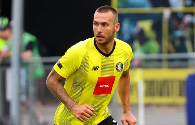Joe Mattock is in line to make his competitive Harrogate Town debut against Swindon Town on Saturday. Picture: Matt Kirkham