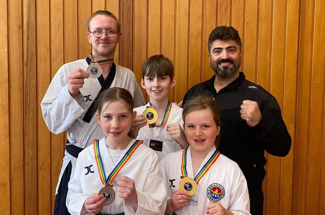 Members of Harrogate KTA Taekwondo & Martial Arts Academy with the medals they won at the Toronto Open. Picture: Submitted