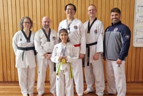 Harrogate KTA members and Master Kambiz Ali, right, at the Online Taekangwon Open Poomsae Championships. Picture: Submitted