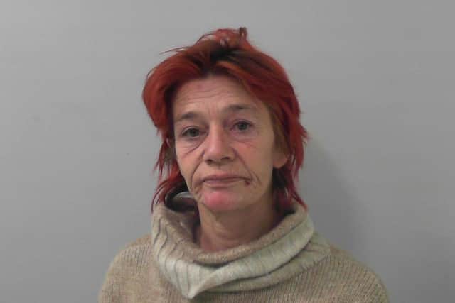 Julie Ruth Rutherford, 54, from Harrogate, has been jailed after chasing supermarket staff with a drug needle