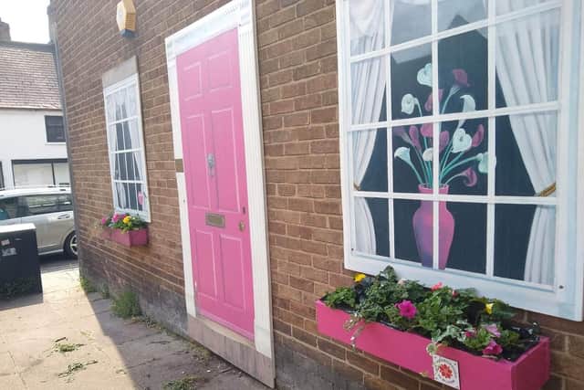 One of Knaresborough's eye-catching and fun Trompe L’oeils which are going back up this week.