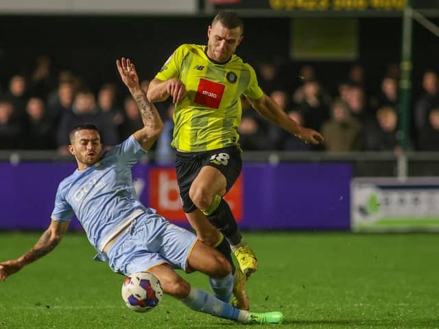 Harrogate Town ran out 3-0 winners the last time Mansfield Town visited Wetherby Road. Pictures: Matt Kirkham