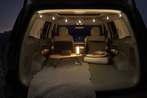 The Santa Fe Hyundai, perfect for camping