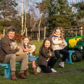 Looking forward to the big event at the Great Yorkshire Showground in Harrogate - Springtime Live show director Charles Mills with youngsters Sophie Prentice, Bella Francisco and Holly Ward.
