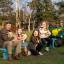 Looking forward to the big event at the Great Yorkshire Showground in Harrogate - Springtime Live show director Charles Mills with youngsters Sophie Prentice, Bella Francisco and Holly Ward.