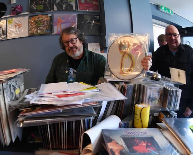 Vinyl heaven - P&C Music owner Peter Robinson is celebrating the shop's 30th anniversary under his ownership. (Picture Gerard Binks)