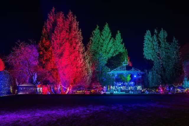 Ripon Spa Gardens fully illuminated during the Winter Wonderland last year.