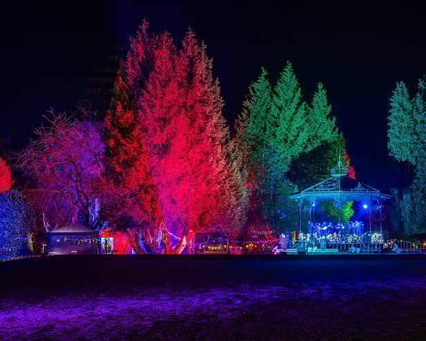 Ripon Spa Gardens fully illuminated during the Winter Wonderland last year.