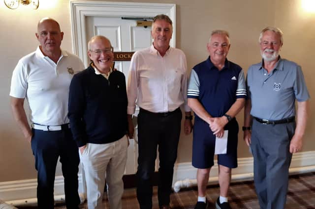 Winners of Pannal GC's away day to Huddersfield GC, from left, Graham Watson, Michael Rhodes, Andy North, Peter Chambers and Men’s Captain Martin Boyle. Pictures: Submitted