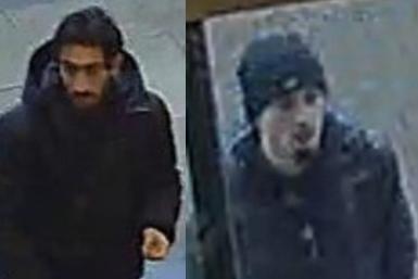 The police would like to speak to these two men after a large amount of clothing was stolen from Next in Harrogate