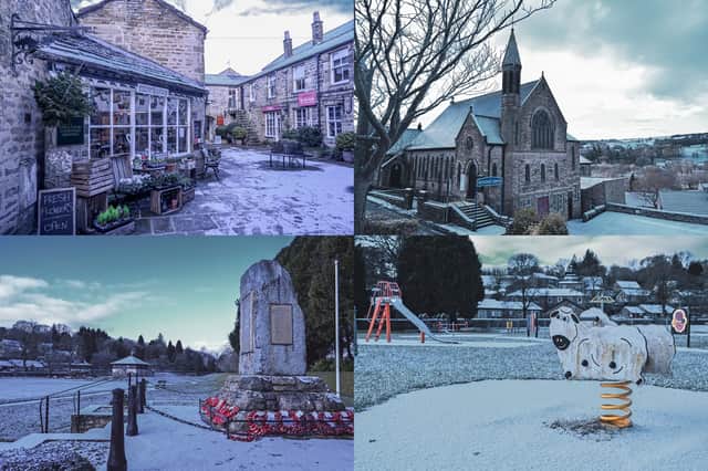 Images of the historic town of Pateley Bridge in Nidderdale looking festive as December's snow hits Nidderdale.