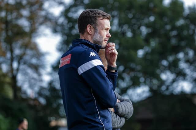 Tadcaster Albion manager Andy Monkhouse oversaw the Brewers' first win of the 2022/23 season as Sheffield FC were beaten at Ings Lane. Picture: Submitted