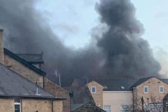 The police has launched an investigation following a huge fire at a disused factory on Roker Road in Harrogate