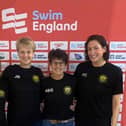 Harrogate District Swimming Club members Julie Hoyle, Jo Beardsworth, Karen Graham and Fiona Cryan broke a world record at the Swim England Senior/Masters National Championships. Pictures: Submitted