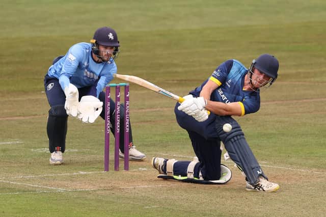 Harrogate's Finlay Bean in Royal London Cup action for Yorkshire CCC. Picture: Alex Pantling/Getty Images