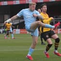 Harrogate Town suffered their first defeat in four matches when they were beaten by Newport County at Rodney Parade. Pictures: Alun Roberts/ProSportsImages