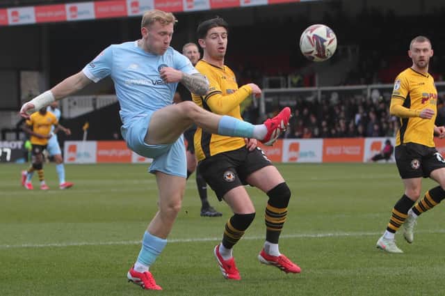 Harrogate Town suffered their first defeat in four matches when they were beaten by Newport County at Rodney Parade. Pictures: Alun Roberts/ProSportsImages