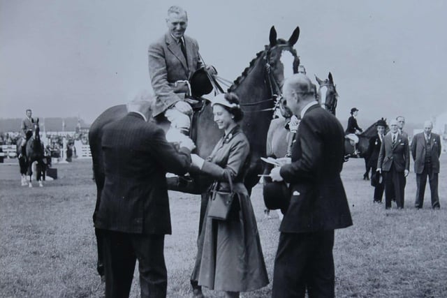 Her Majesty the Queen at the Great Yorkshire Show in 1957