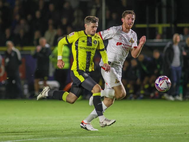 Josh March was on target as Harrogate Town beat Doncaster Rovers 2-0 back in September. Pictures: Matt Kirkham