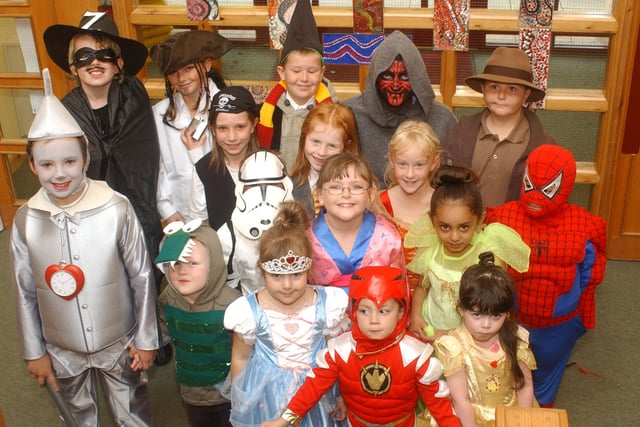 Children from Sunderland High School dressed as characters from their favourite stories in 2005.