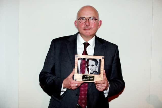 Brilliant ex-Harrogate reporter Andrew Norfolk with the Orwell Prize - Sir Keir Starmer said Mr Norfolk had been “absolutely integral” in helping to change the law so more grooming gang members could be convicted. (Picture contributed)