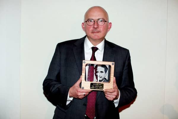 Brilliant ex-Harrogate reporter Andrew Norfolk with the Orwell Prize - Sir Keir Starmer said Mr Norfolk had been “absolutely integral” in helping to change the law so more grooming gang members could be convicted. (Picture contributed)