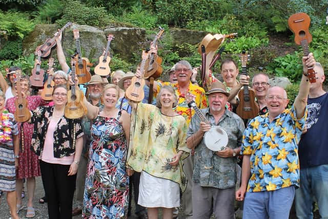 Since Harrogate Spa Town Ukes was founded nine years ago, it has grown in numbers and has devoted all the collections and donations made at their regular concerts and private events to Saint Michael's Hospice. (Picture contributed)