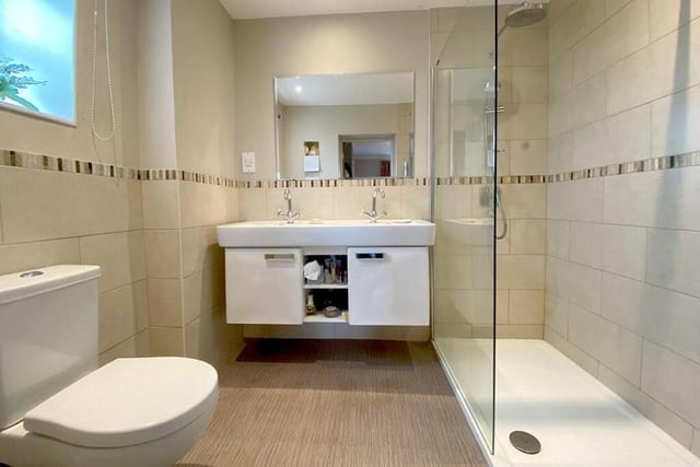 A modern en suite shower room.