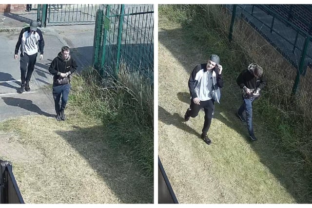 Officers in Doncaster want to speak to these men in connection with four daytime burglaries on the same day.
On 7 September, four properties in the Edenthorpe and Armthorpe areas were targeted. The offenders accessed the properties by smashing rear doors or windows, and took jewellery, watches and cash.
Anyone with information is asked to call 101, quoting investigation number 14/137783/21.
