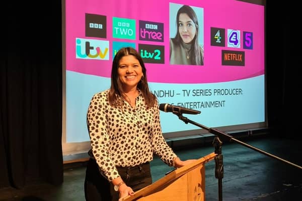 Role model - Hugely successful TV producer Cherry Sandhu returned to her old school at Ashville College in Harrogate to share her experiences and inspire today's students.