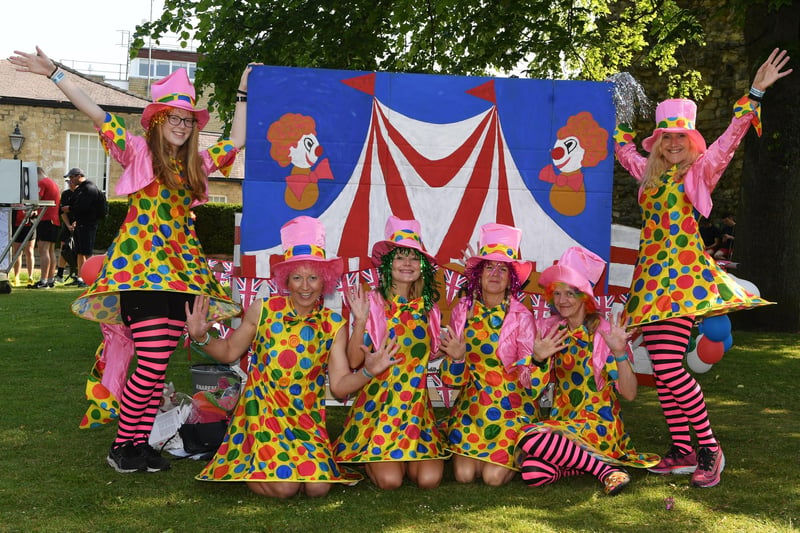 Team Nidd Valley Clownettes ahead of tackling the 2.4 mile course at the Knaresborough Bed Race