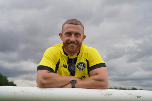 George Thomson will be stopping at Wetherby Road until at least 2026. Picture: Harrogate Town AFC