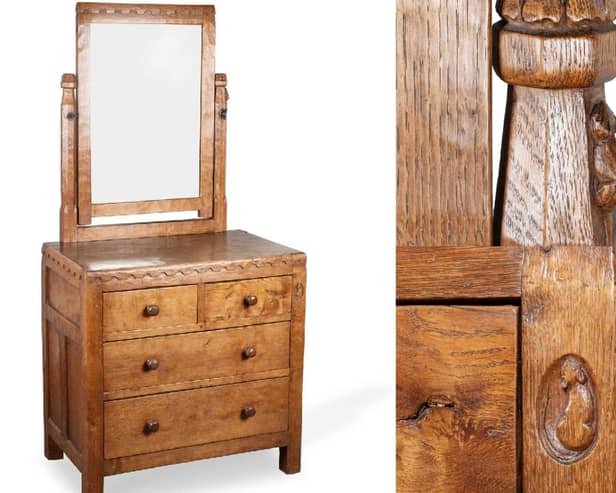 North Yorkshire's most famous craftsman's dresser sells for £9,500 at Ripon's Elstob Auctioneers.