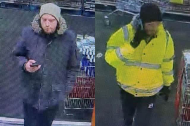 The police have released two CCTV images of two men they would like to speak to following a theft in Harrogate