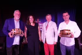 Michael Connelly, Sharon Canavar, Simon Theakston and Mick Heron at the Theakston Old Peculiar Crime Writing Festival last year.