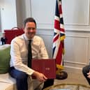 Harrogate and Knaresborough MP Tom Gordon’s meeting with Stephen Morgan, Government Minister for Early Education, left. (Picture contributed)