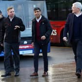 Harrogate visit - Prime Minister Rishi Sunak and Andrew Jones MP at Harrogate Bus Company’s Starbeck depot. (Picture WPA Pool/Getty Images)