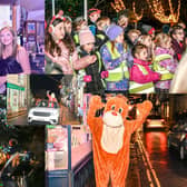 Santa drove a Range Rover as children sang, and shops sparkled on Thursday, 14 December, as Pateley Bridge brought Christmas late night shopping back to town.