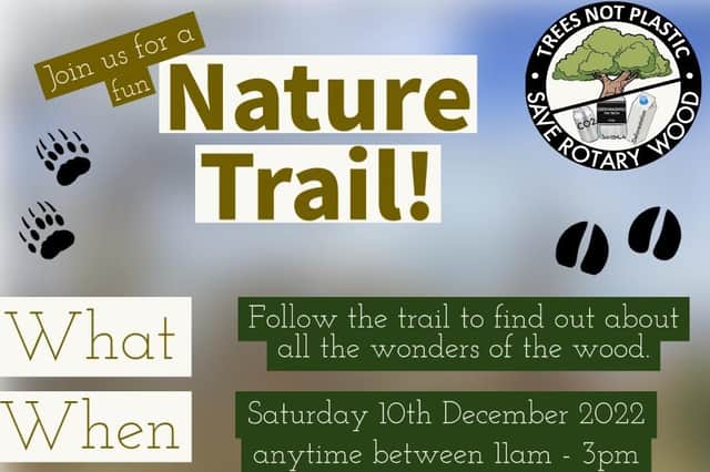 Members of Save Rotary Wood - Again are launching a Nature Trail this Saturday at the wooded area near the Pinewoods which is likely to be impacted by Harrogate Spring Water’s plans to extend its bottling plant.