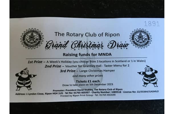 A chance to win a week away at a choice of destinations with Ripon Rotary Club Grand Christmas Draw.