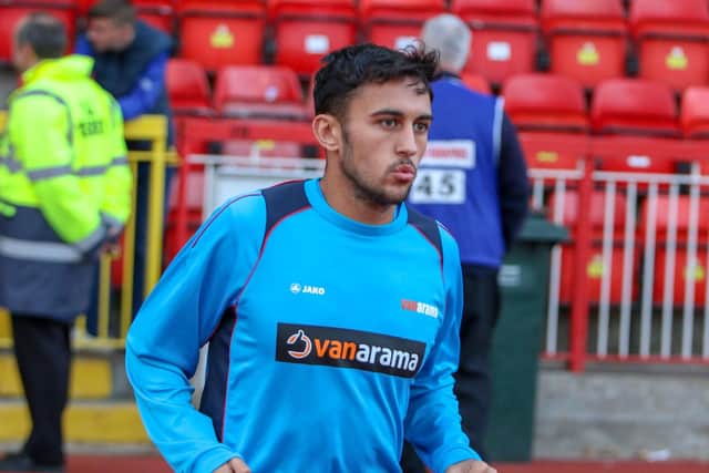 Levi Sutton made three brief cameo appearances from the substitutes' bench during a loan spell with Harrogate Town back in 2018/19. Picture: Matt Kirkham